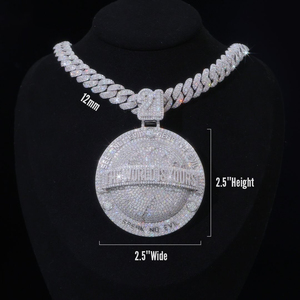 Gioielli Hip Hop, Ciondolo Personalizzato con Lettere in Argento Sterling 925, Diamanti Moissanite VVS, Collana con Numero, Nome, Iniziale o Logo - Product Image 3