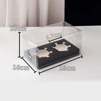 Boîte à cupcakes jetable en PET transparent de qualité alimentaire avec insert amovible 2/4 cavités, écologique, personnalisable OEM pour boulangerie