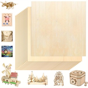 Láminas de Madera Natural de 1.5-6 mm, Corte Láser Comercial, Madera Contrachapada de Tilo, Láminas de Tilo para Manualidades, Rompecabezas 3D y Juguetes - Product Image 1