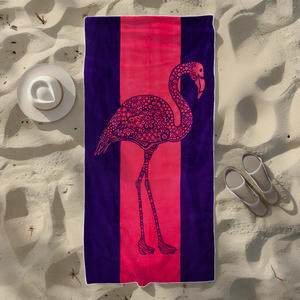 Toalla de playa vertical con diseño de flamenco, extragrande, de secado rápido, ligera, sin arena, para viajes, piscina, camping - Product Image 2