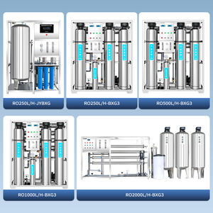 Système d'osmose inverse commercial avec purificateur d'eau par osmose inverse, réservoir sous pression PLC et pompe, productivité 250L/H-500L/H pour l'exportation - Product Image 4