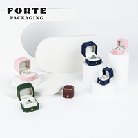 Boîte à bagues en velours solide, boîte à bijoux en papier, cadeau, sac à bijoux, boîte octogonale avec logo, Offre Spéciale