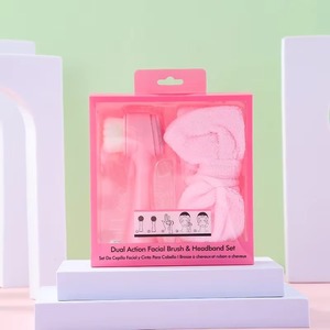 2 in 1 Standing Microfiber Bowtie Women's Beauty <b>Headbands</b> and Facial Cleansing Brush Set with Deep Pore Cleansing - Product Image 6