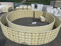 Coffrage rond en plastique moule de construction circulaire pour la construction construire des piscines d'eau panneau coffrage mural forme circulaire béton