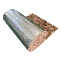 Rouleau d'isolation en fibre de verre écologique pour CVC, 50 mm, couverture en laine de verre, doublure de conduit, enveloppe de conduit, classe A1, ignifuge, avec revêtement FSK