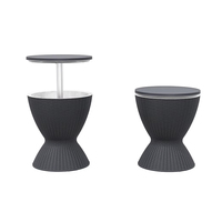 Table de bar à cocktails en plastique résistante aux intempéries pour piscine, utilisable toute l'année