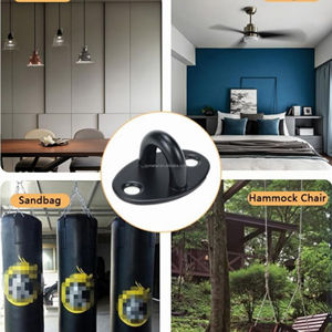 Черная нержавеющая сталь CNC обработанная настенная круглая Потолочная пластина с крючком для потолка/настенного изготовления листового металла - Product Image 4