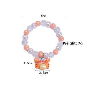 Pulsera Infantil de Acrílico con Cuentas de Animales Marinos de Dibujos Animados, Medusa, Cangrejo, Ballena, Linda Pulsera de Regalo al por Mayor - Product Image 5