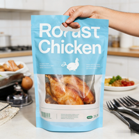 Sacs d'emballage pour rôtisserie anti-buée Haodong, personnalisés, en plastique laminé, pour poulet rôti au micro-ondes