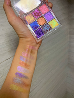 Palette de fards à paupières duochrome 9 couleurs, maquillage imperméable, paillettes lumineuses, marque privée, palette de fards à paupières multichrome