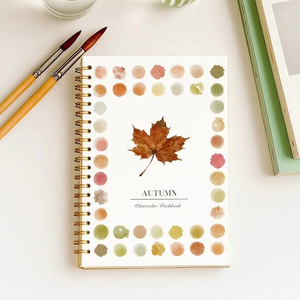 Cahier de papier <span class=keywords><strong>aquarelle</strong></span> pour débutants sur le thème de l'automne, scènes de nature faciles, cadeau pour adultes et adolescents - Product Image 1