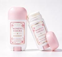 Déodorant stick pour femmes à la fleur de cerisier, parfum longue durée, déodorant solide naturel anti-transpirant, étiquette privée