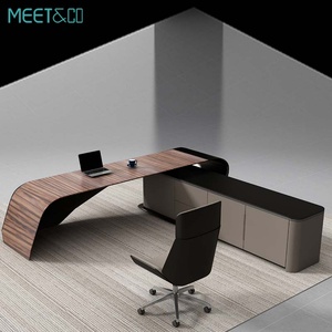 Bureau de direction moderne pour PDG, mobilier de luxe ergonomique en bois pour bureau à domicile et salon, en MDF, en promotion ! - Product Image 2