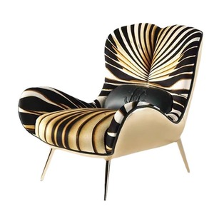 Italian Luxury Tiger Striped Lounge <b>Chair</b> Single Sofa <b>Chair</b> Comfortable Baking Paint Support Structure - Product Image 5
