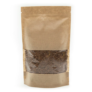 Nhà Máy Giá giấy kraft đứng túi Túi rõ ràng cửa sổ dây kéo màu vàng hàng đầu in ống đồng cho thức ăn vật nuôi thạch thực phẩm đóng hộp - Product Image 2