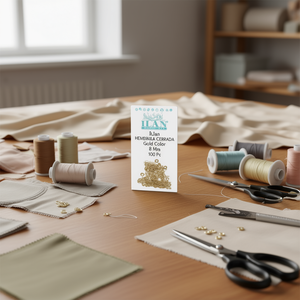 Fermaglio a chiusura ermetica 8 mm color oro, 100 pezzi per uso sartoriale - Product Image 2