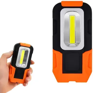 Pin Powered Xách Tay COB Magnetic Có Thể Gập Lại LED Kiểm Tra Đèn Với Hook LED Pocket Work Light