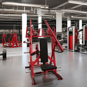Máquina de Gimnasio Comercial Nueva de Acero para Ejercicios de Fuerza: Press de Pecho Sentado y Lat Pulldown con Selección de Carga por Pin - Product Image 2