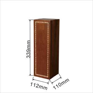 กล่องไม้ไวน์ทรงลูกบาศก์ MDF แบบวินเทจ ทำมือตามสั่ง รุ่น DSW-1019 สำหรับบรรจุขวดเดียว รับสั่งทำตามแบบ - Product Image 2