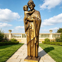 Décoration d'église occidentale, statue religieuse catholique de Saint Joseph en fibre de verre grandeur nature personnalisée