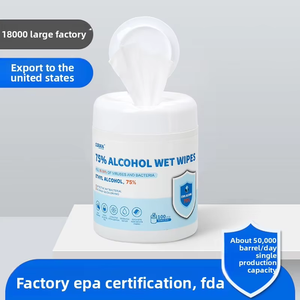 Lingettes humides antibactériennes désinfectantes personnalisées Tampon de préparation d'alcool pour <span class=keywords><strong>ordinateur</strong></span> de nettoyage de la peau du patient emballé dans le baril - Product Image 5