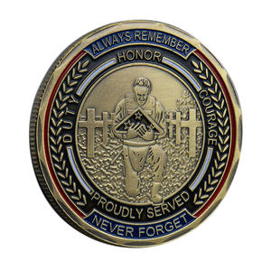 Moneda Conmemorativa de Aleación de Zinc, Color Personalizado, Patriottismo, Relieve, Esmalte, Artesanía, Tema de Coraje y Honor - Product Image 3