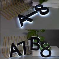 Publicité extérieure 3D personnalisé LED illuminé acrylique Halo rétro-éclairé Enseigne de canal pour vitrine et voiture