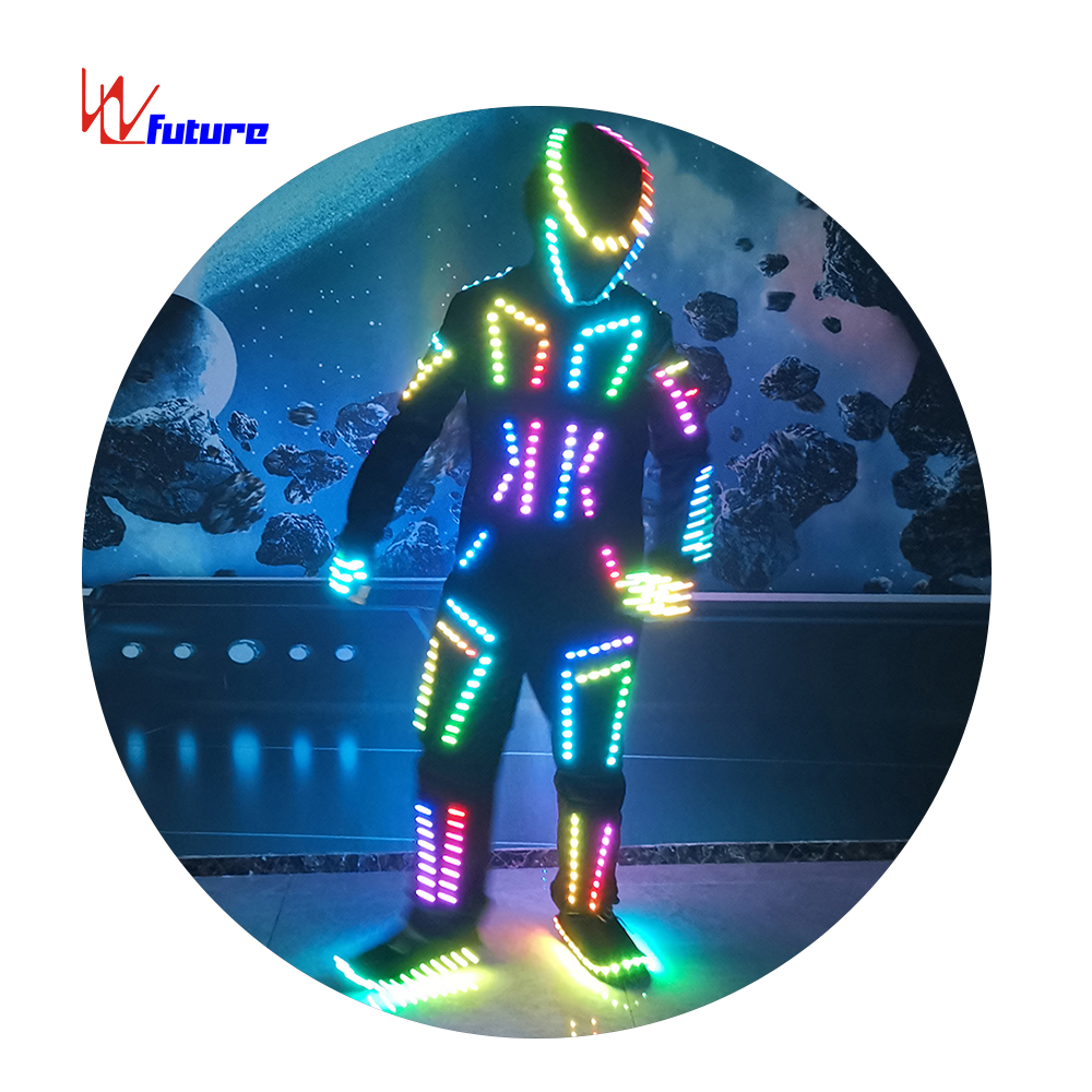 Disfraces de Robot LED futurista, bodys luminosos de baile, ropa de Cosplay para Rave, Disfraces de Halloween, ropa de actuación