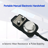 Makinopc Solid Plastic Electronic Handwheel Manual 4 Axis 5V 100PPR Green LED MPG Pulse Generator FANUC Mitsubishi Systems