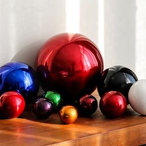 Bolas de acero inoxidable decorativas de la esfera redonda del <span class=keywords><strong>metal</strong></span> colgante grande moderno que miran - Product Image 2