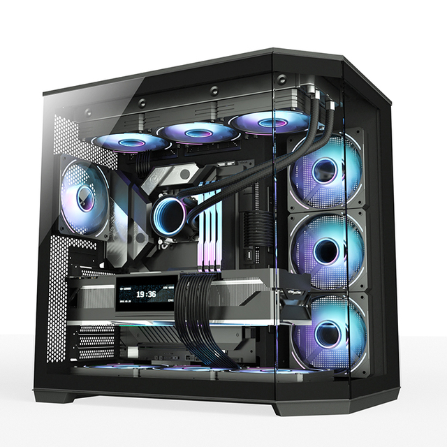 JNP-D60 Fishtank 3 Glass ATX Gaming Cases Computer Chassis