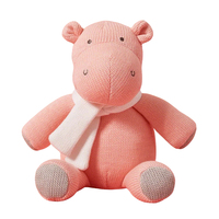 Jouets en peluche personnalisés OEM ODM pour bébés, 100% coton tricoté, animaux (pingouin, chien, hippopotame, grenouille, singe), ours en peluche