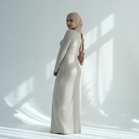 Loriya Abaya EID Damenkleider Sommer Weicher Jersey Bodycon Maxi Unterkleid Islamische Kleidung Dehnbares Abaya Muslimisches Kleid