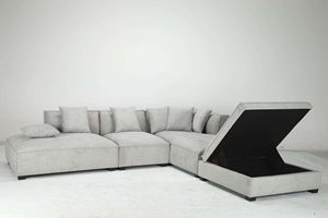 Siêu Lớn Sang Trọng L Hình Dạng Chuyển Đổi Cắt Modular Sofa, Xuống Đầy Sofa Hiện Đại Với Ottoman, Sâu Ghế Đám Mây Ghế - Product Image 2