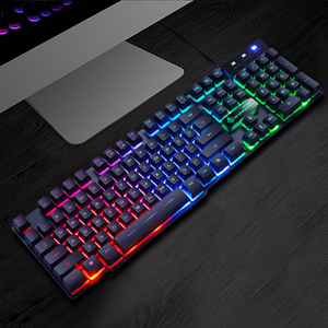 Clavier <span class=keywords><strong>de</strong></span> jeu universel RGB lumineux, filaire USB pour PC Gamer, 104 touches - Product Image 2