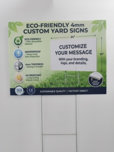 Letreros de Jardín Personalizados Resistentes a la Intemperie para Negocios - Exhibidores Direccionales Duraderos para Eventos - Para Promoción de Marketing Empresarial - Product Image 1