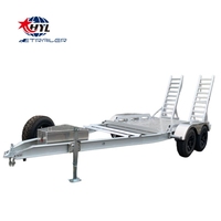 Nouvelle Conception Remorque Utilitaire en Aluminium pour Transport de Matériel de Terrassement, Essieux Tandem, Freins Électro-Hydrauliques, Feux LED, Longueur 6M