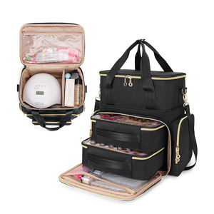 Bolsa Organizadora <span class=keywords><strong>de</strong></span> Esmalte <span class=keywords><strong>de</strong></span> Uñas Portátil <span class=keywords><strong>de</strong></span> Doble Capa, Estuche <span class=keywords><strong>de</strong></span> <span class=keywords><strong>Maquillaje</strong></span> <span class=keywords><strong>de</strong></span> Viaje <span class=keywords><strong>con</strong></span> 2 Bolsillos Desmontables y Bolsa para Herramientas <span class=keywords><strong>de</strong></span> Manicura - Product Image 1