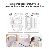 Organisateur de vêtements pliable transparent avec grande capacité, design imperméable, boîte de rangement gain de place pour utilisation sous le lit