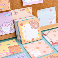 Notes autocollantes de bureau personnalisées, forme et taille sur mesure, impression couleur, design kawaii, motifs de dessins animés mignons