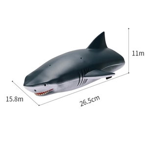 Barco de Control remoto de tiburón de simulación, dos en uno, 2,4G, alta velocidad, larga duración, Submarino, lancha eléctrica de agua, juguete - Product Image 5