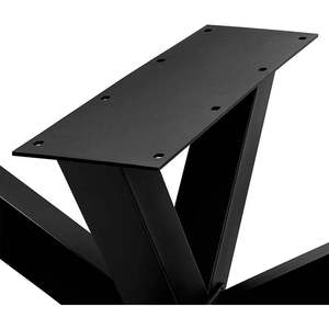 New Modern X Shape Restaurante Industrial Pernas Aço Fundido Ferro Fundido De Ouro Dinning Café Jantar Bases De Mesa De Metal para Mesa - Product Image 4