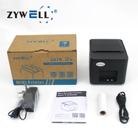 Nouveauté sur le marché : Imprimante thermique sans encre ZYWELL 80 mm avec USB et LAN pour petites entreprises, imprimante de reçus et de factures