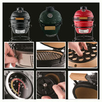 AUPLEX Pearl Glazing Restaurant Céramique Cuisine Extérieure Green Grill Barbecue 13 pouces Charcoal Kamado Bbq Grill