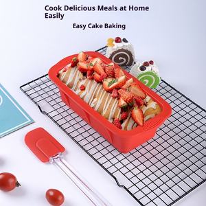 อุปกรณ์ทำเค้กและขนมปังซิลิโคนทรงสี่เหลี่ยมทนต่ออุณหภูมิสูงไม่ติดปลอดสารพิษอุปกรณ์อบในครัวแบบยั่งยืน - Product Image 2
