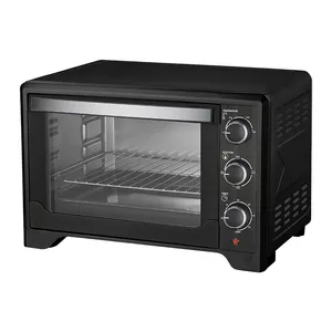 Peralatan dapur Kecil 45l, Cuisinart Digital penggorengan udara pemanggang roti fungsi memasak Oven panggang Pizza Oven dengan pemanggang