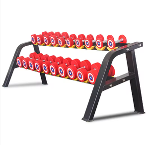 Équipement de fitness pour salle de sport commerciale, ensemble d'haltères avec support de rangement, 10 paires, support d'haltères à 2 niveaux - Product Image 5