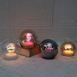 홈 장식 현대 하이 엔드 투명 유리 에너지 절약 필라멘트 전구 Led 빛 침대 옆 탁자 램프 - Product Image 3