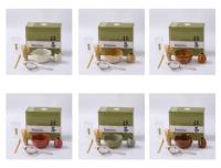 Lot de 5 ustensiles japonais pour matcha : bol, cuillère, fouet, tamis et support de fouet – Cadeau idéal pour la cérémonie et la décoration traditionnelle