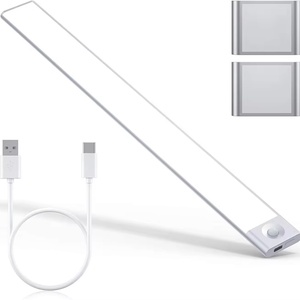 Luces LED Recargables con Sensor de Movimiento para Debajo del Gabinete, Luces LED con Sensor para Cocina y Armario, Fácil Instalación, Diseño Elegante - Product Image 1